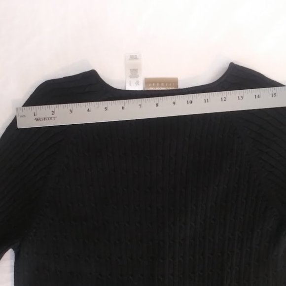 Liz Claiborne Liz wear women's size L black sweater - Picture 10 of 15